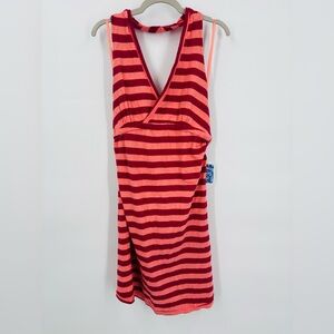 NWT Intimately Free People Y2K striped halter neck dress